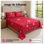 Juego de Sábanas Estrella en Microfibra Suave