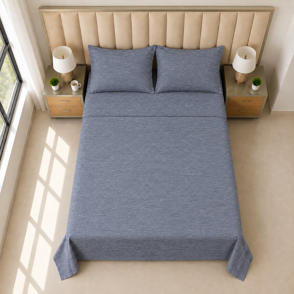Juego de Sábanas Grafito Cama Doble 140x190cm