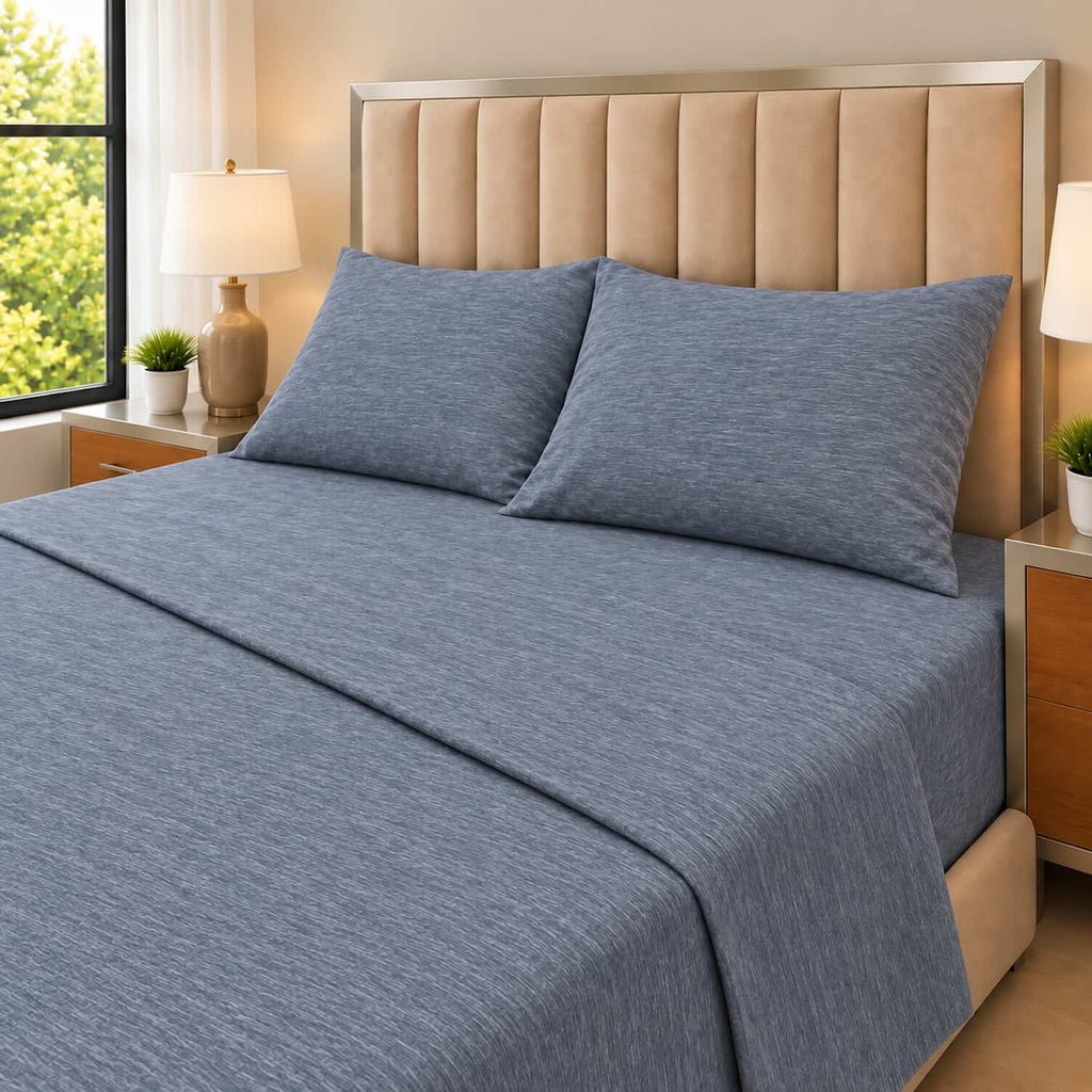 Juego de Sábanas Grafito Cama Doble 140x190cm