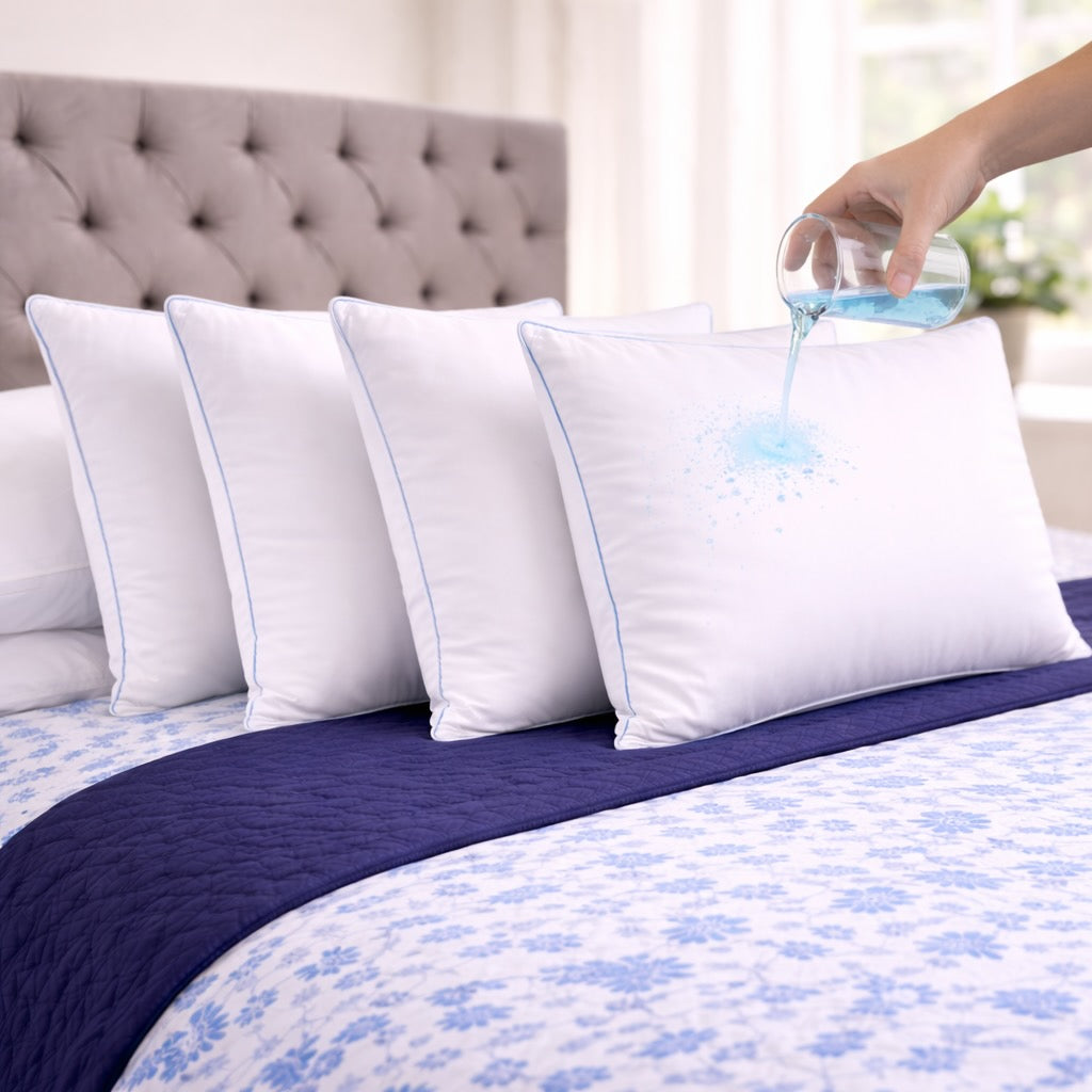 Almohada Sensación Pluma de Ganso - 100% Algodón y Antifluido