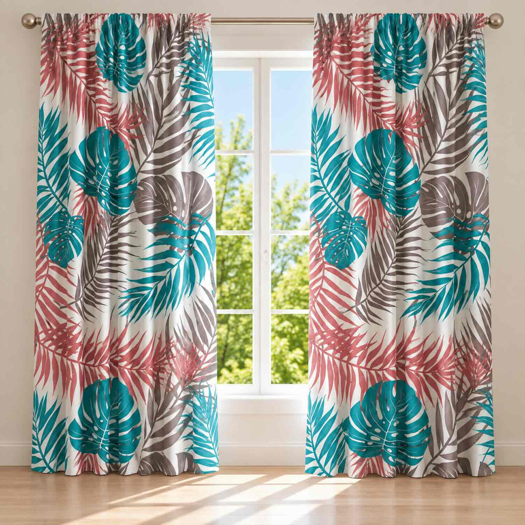 Combo Cortinas + Juego de Sábanas Cama Doble 140x190cm