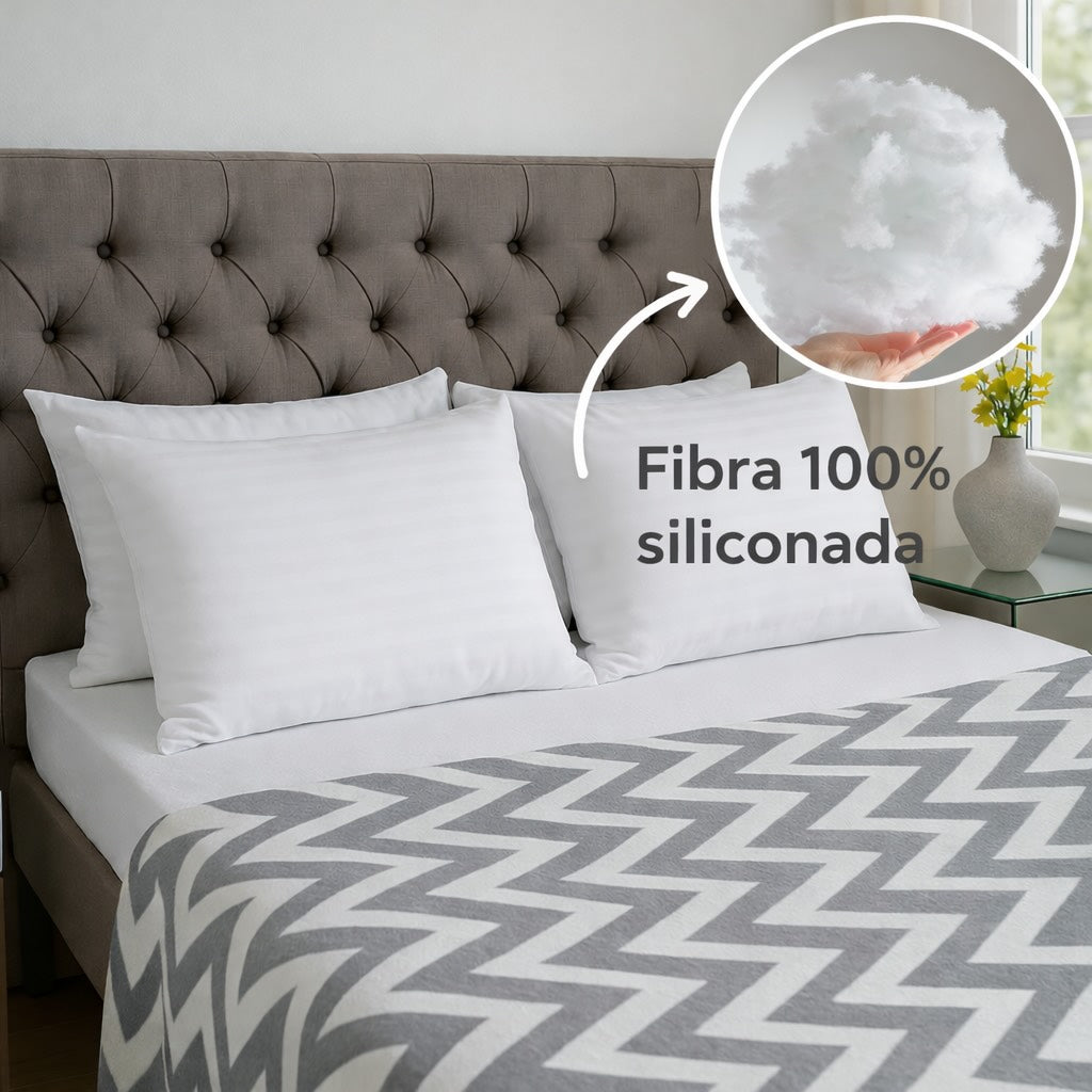 Set x 4 Almohadas Siliconadas 70x50 cm
