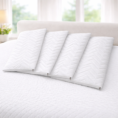 Set x 4 Protectores de Almohada Acolchados 70x50 con Cierre