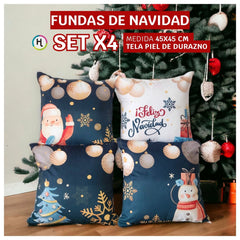 Set x 4 Fundas de Navidad 🎄Selecciona tu combo favorito