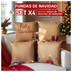 Set x 4 Fundas de Navidad 🎄Selecciona tu combo favorito