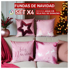 Set x 4 Fundas de Navidad 🎄Selecciona tu combo favorito