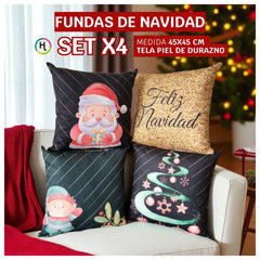 Set x 4 Fundas de Navidad 🎄Selecciona tu combo favorito