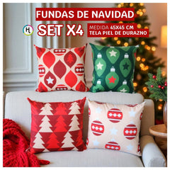 Set x 4 Fundas de Navidad 🎄Selecciona tu combo favorito
