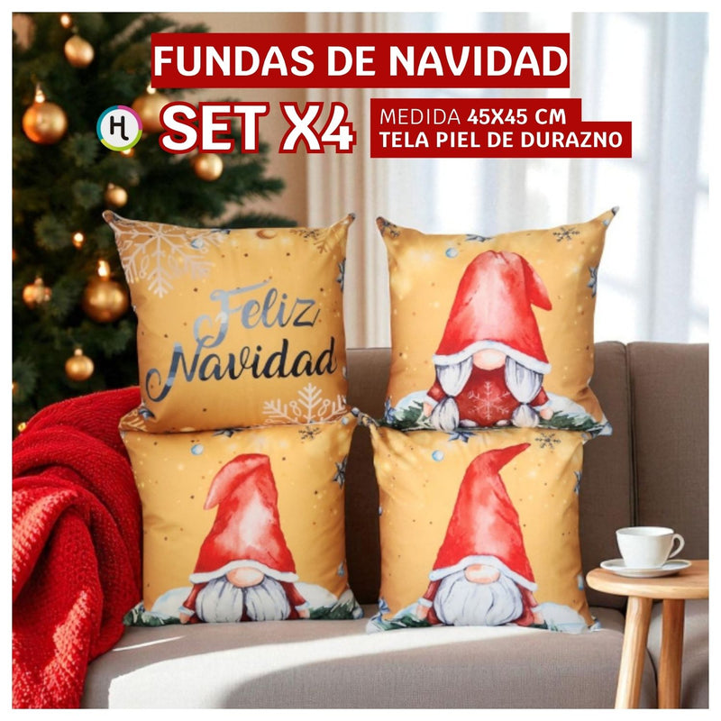 Set x 4 Fundas de Navidad 🎄Selecciona tu combo favorito