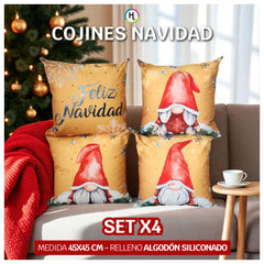 Set x 4 Cojines de Navidad  🎄Selecciona tu combo favorito