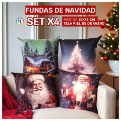 Set x 4 Fundas de Navidad 🎄Selecciona tu combo favorito