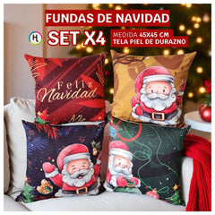 Set x 4 Fundas de Navidad 🎄Selecciona tu combo favorito