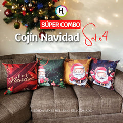 ¡OFERTA DE TEMPORADA! Set x 4 Cojines de Navidad Escoge tu combo favorito