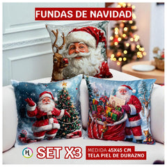 Fundas de Navidad Set x 3 🎄Selecciona tu trío favorito