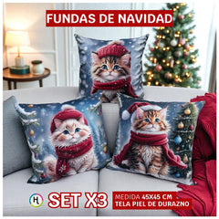 Fundas de Navidad Set x 3 🎄Selecciona tu trío favorito