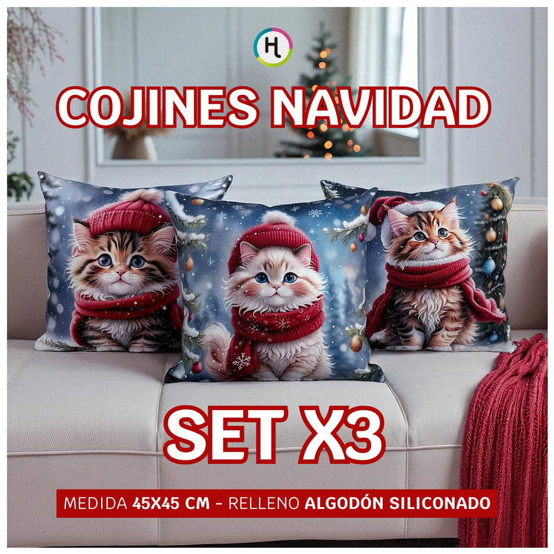 Set x 3 Cojines de Navidad 🎄Selecciona tu trío favorito