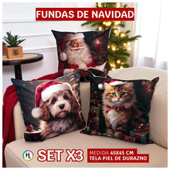 Fundas de Navidad Set x 3 🎄Selecciona tu trío favorito