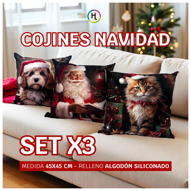 Set x 3 Cojines de Navidad 🎄Selecciona tu trío favorito