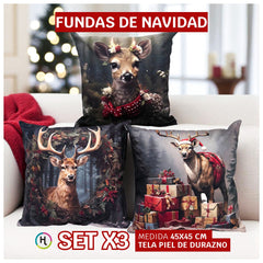 Fundas de Navidad Set x 3 🎄Selecciona tu trío favorito