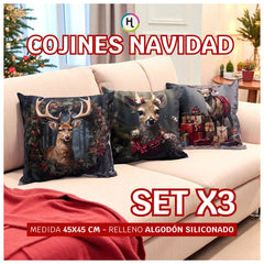 Set x 3 Cojines de Navidad 🎄Selecciona tu trío favorito