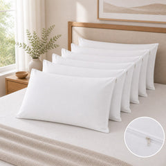 Fundas de Almohada Tela 100% Algodón de 400 Hilos con Antifluido 70x50cm