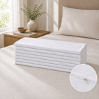 Fundas de Almohada Tela 100% Algodón de 400 Hilos con Antifluido 70x50cm