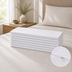 Fundas de Almohada Tela 100% Algodón de 400 Hilos con Antifluido 70x50cm