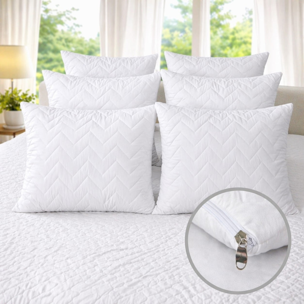 Set x 6 Protectores de Almohada Acolchados 70x50 con Cierre