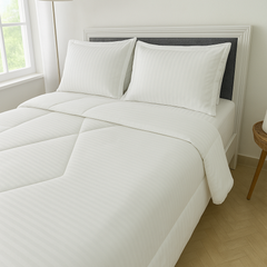 Edredón Doble Faz Blanco Cama Doble 140x190cm