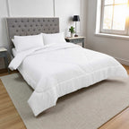 Edredón Doble Faz Blanco – Reversible, Suave y Liviano | Cama Doble 140x190cm