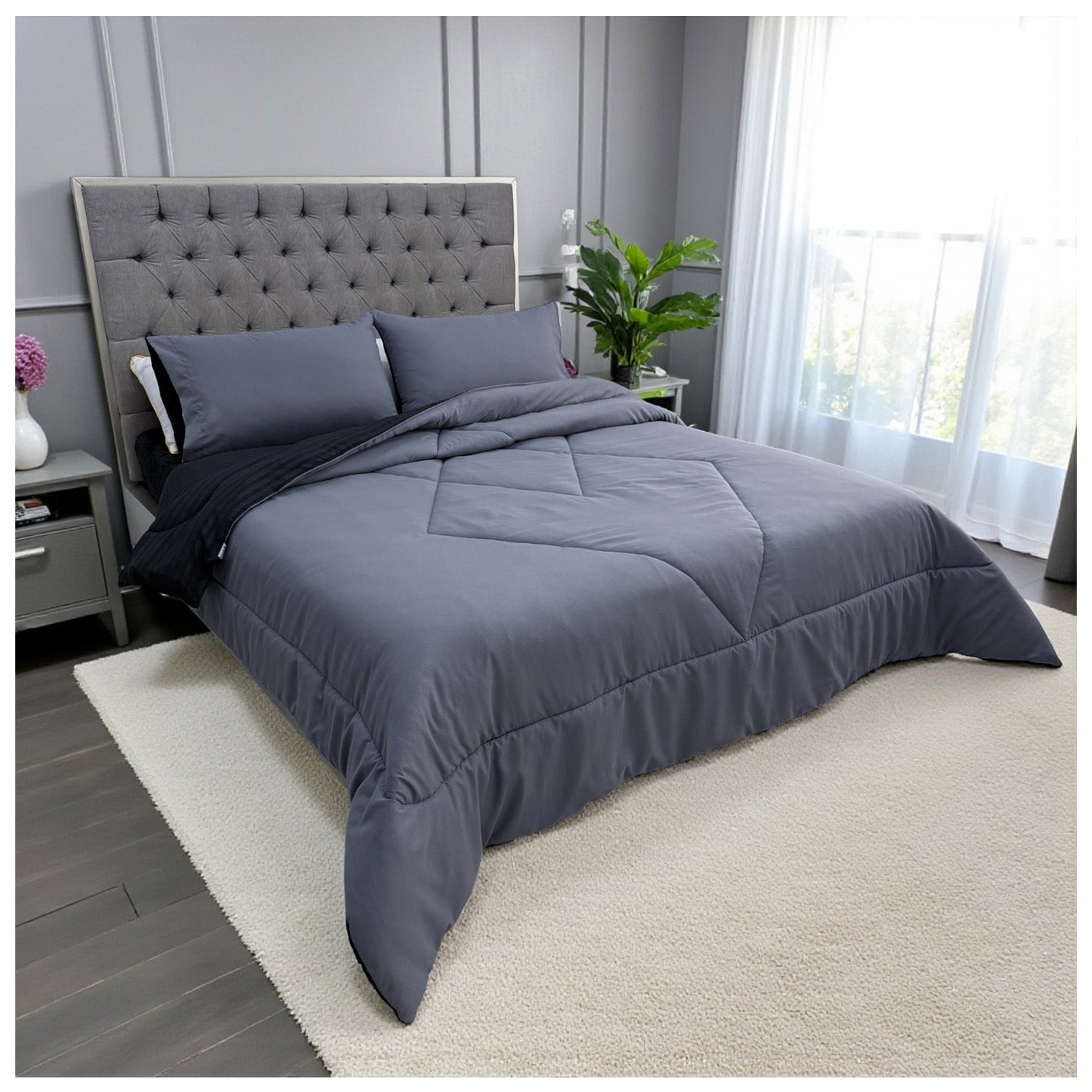 Edredón Doble Faz Bruma Cama Doble 140x190cm