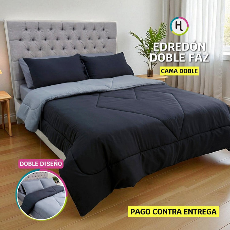 Edredón Doble Faz Bruma Cama Doble 140x190cm