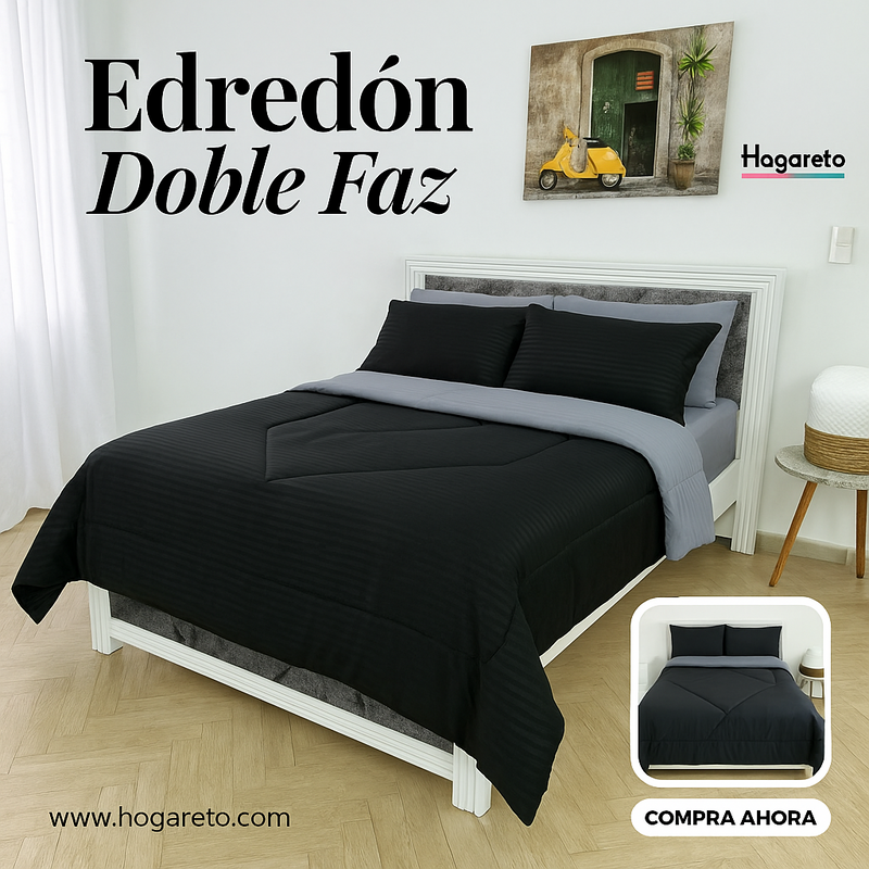 Edredón Doble Faz Bruma Cama Doble 140x190cm
