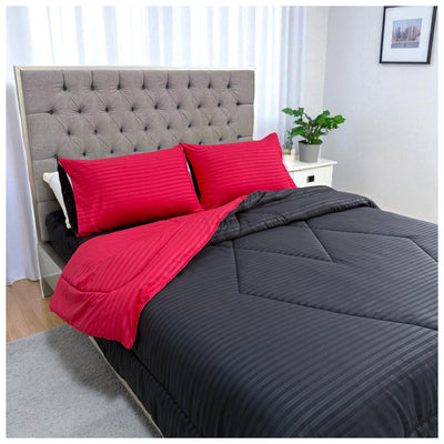 Edredón Doble Faz Carmesí Cama Doble 140x190cm