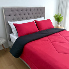 Edredón Doble Faz Carmesí Cama Doble 140x190cm