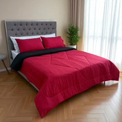 Edredón Doble Faz Carmesí Cama Doble 140x190cm
