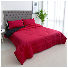 Edredón Doble Faz Carmesí Cama Doble 140x190cm