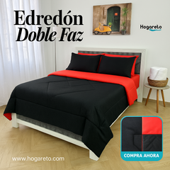 Edredón Doble Faz Carmesí Cama Doble 140x190cm