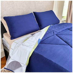 Edredón Doble Faz Estampado Sinfonía Cama Doble 140x190cm