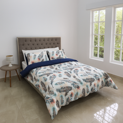 Edredón Doble Faz Estampado Nativo Cama Doble 140x190cm