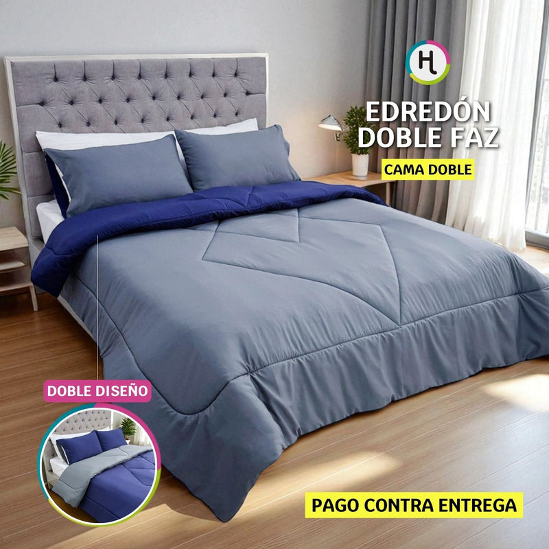 Edredón Doble Faz Nocturno Cama Doble 140x190cm