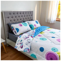 Edredón Doble Faz Burbujas Cama Doble 140x190cm