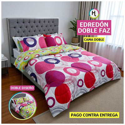Edredón Doble Faz Fusión Cama Doble 140x190cm