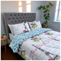Edredón Doble Faz París Cama Doble 140x190cm