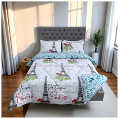 Edredón Doble Faz París Cama Doble 140x190cm