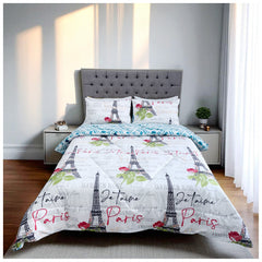 Edredón Doble Faz París Cama Doble 140x190cm