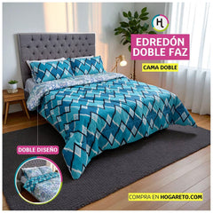 Edredón Doble Faz Bitral Cama Doble 140x190cm