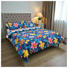 Edredón Doble Faz Cama Doble Flor 140x190cm