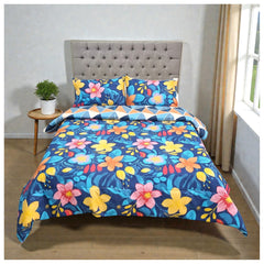 Edredón Doble Faz Cama Doble Flor 140x190cm