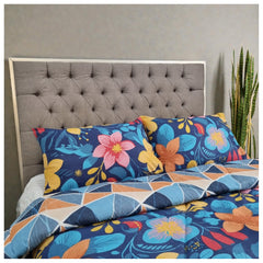 Edredón Doble Faz Cama Doble Flor 140x190cm